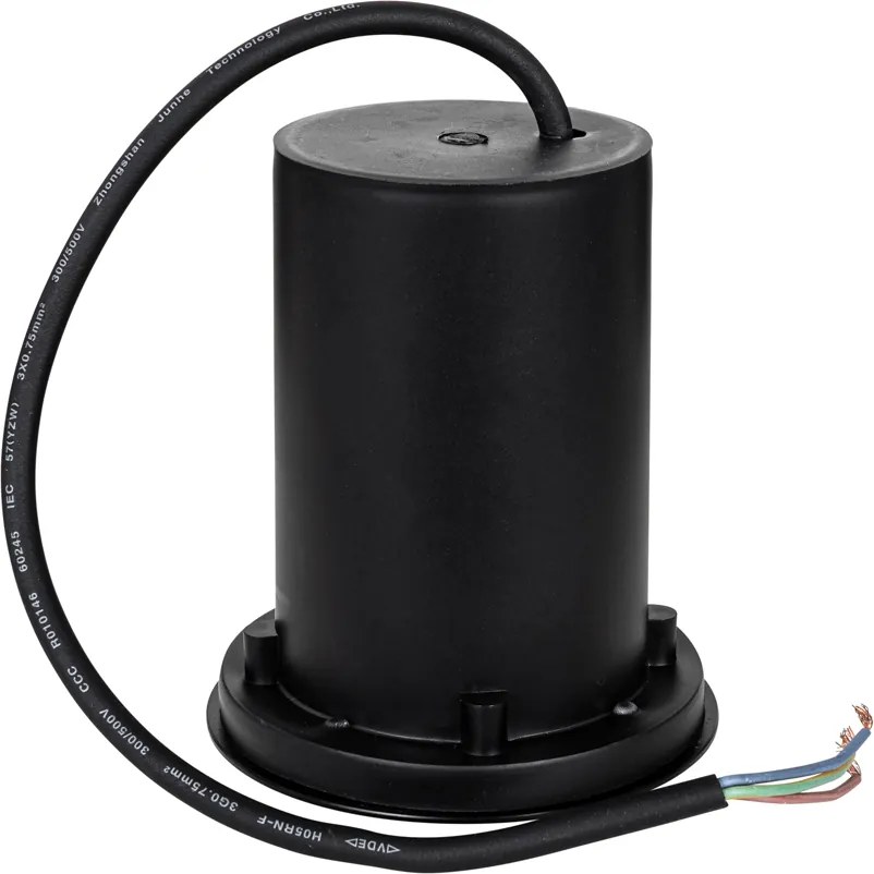 Zestaw 6 nowoczesnych zewnętrznych reflektorów naziemnych czarnych 35 mm regulowanych IP65 - Delux