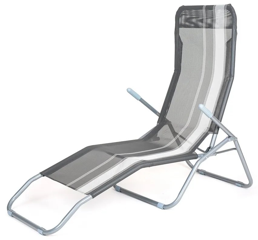 Happy Green Leżak plażowy antracytowy, 142 x 60 x 96 cm
