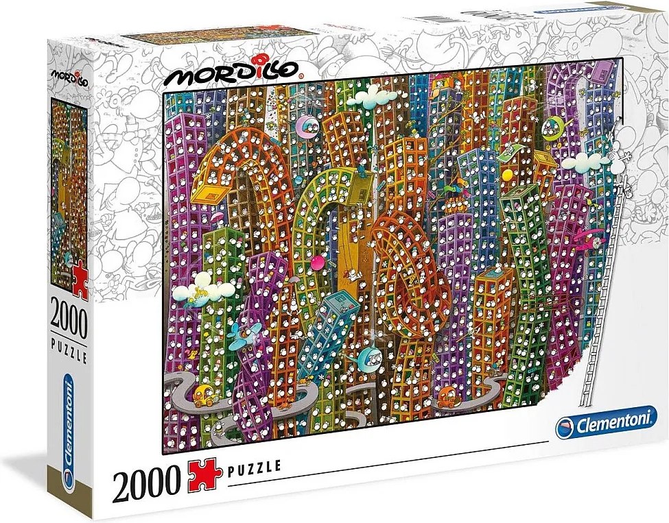 Puzzle Clementoni 2000 elementów Budynki dla dorosłych - 97,5 x 66,8 cm, materiały z recyklingu, Made in Italy