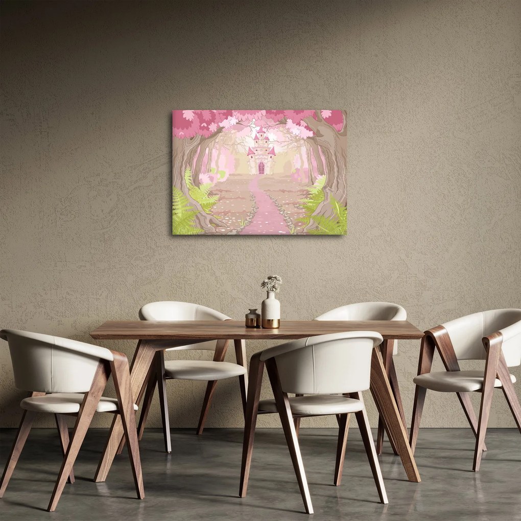 Obraz - Podróż do różowego królestwa (70x50 cm)