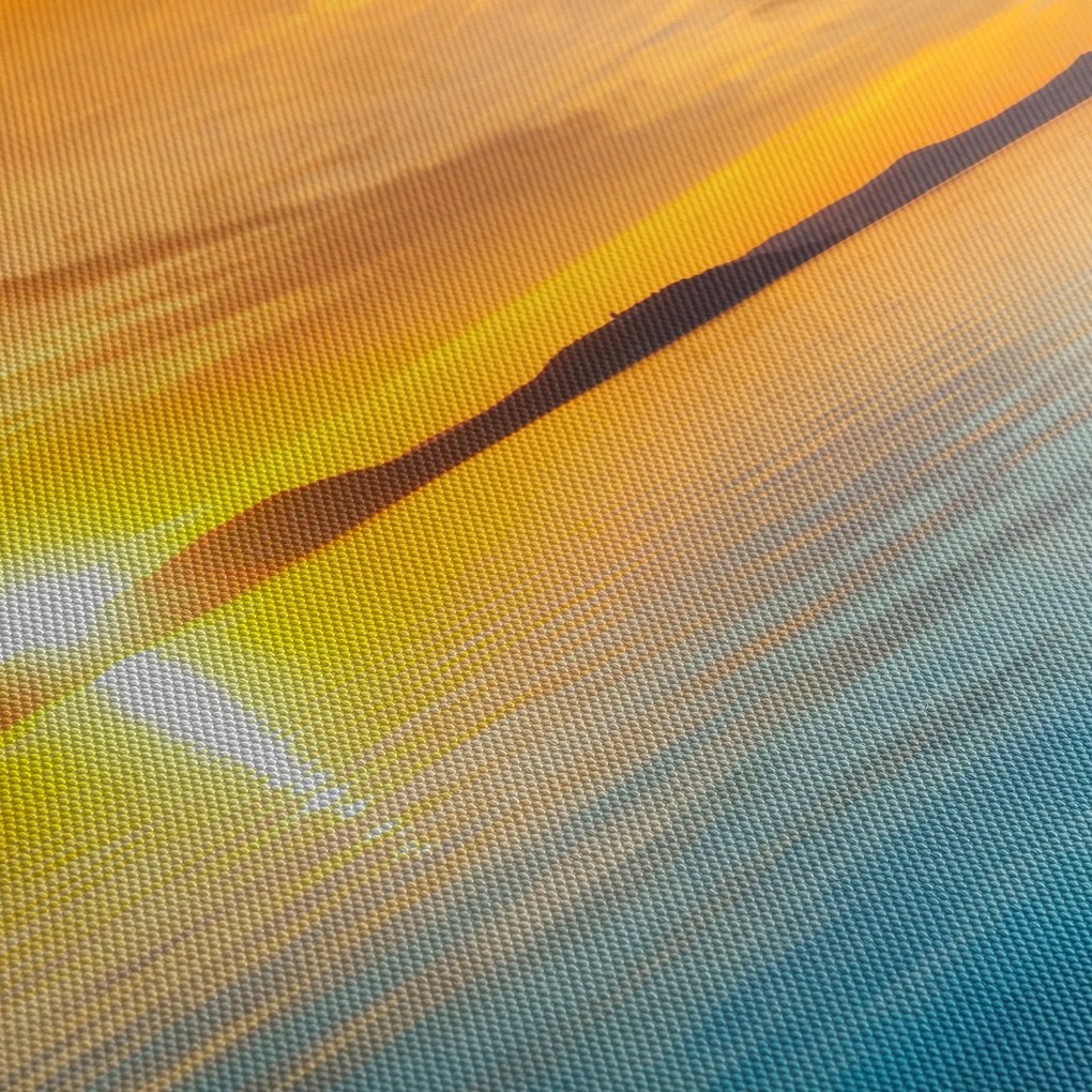 Obraz wschodu słońca (z zegarem) (90x30 cm)