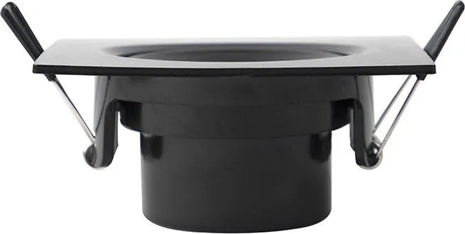 Zestaw 3 wpuszczanych reflektorów czarnych w komplecie z LED 3-stopniowy ściemniacz - Miu