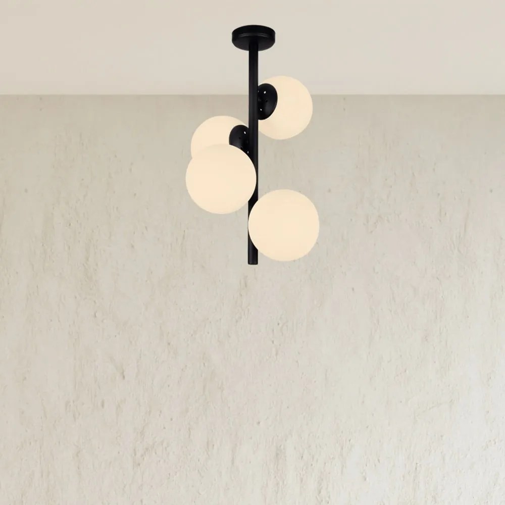 Czarna lampa wisząca Squid Lighting Owl, wys. 53 cm