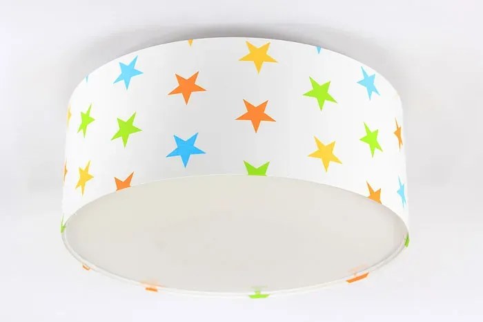 Welurowy plafon dla dziecka w kolorowe gwiazdki - 4X A356 F0-D29