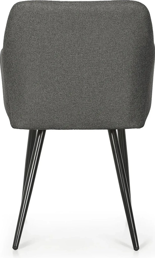 Zestaw 4 grafitowych krzeseł tapicerowanych W1-H40