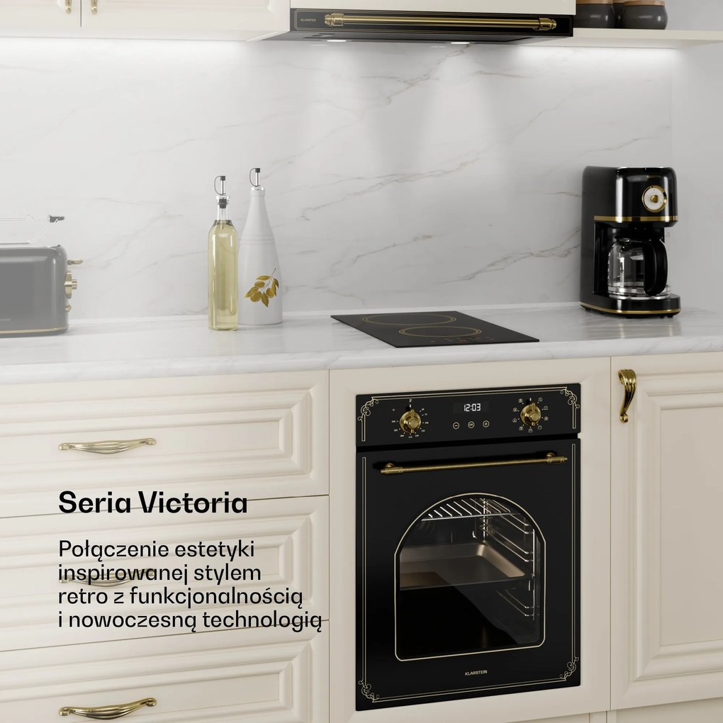 Klarstein Victoria 30cm Płyta szklano-ceramiczna 2 Strefy gotowania Czarny