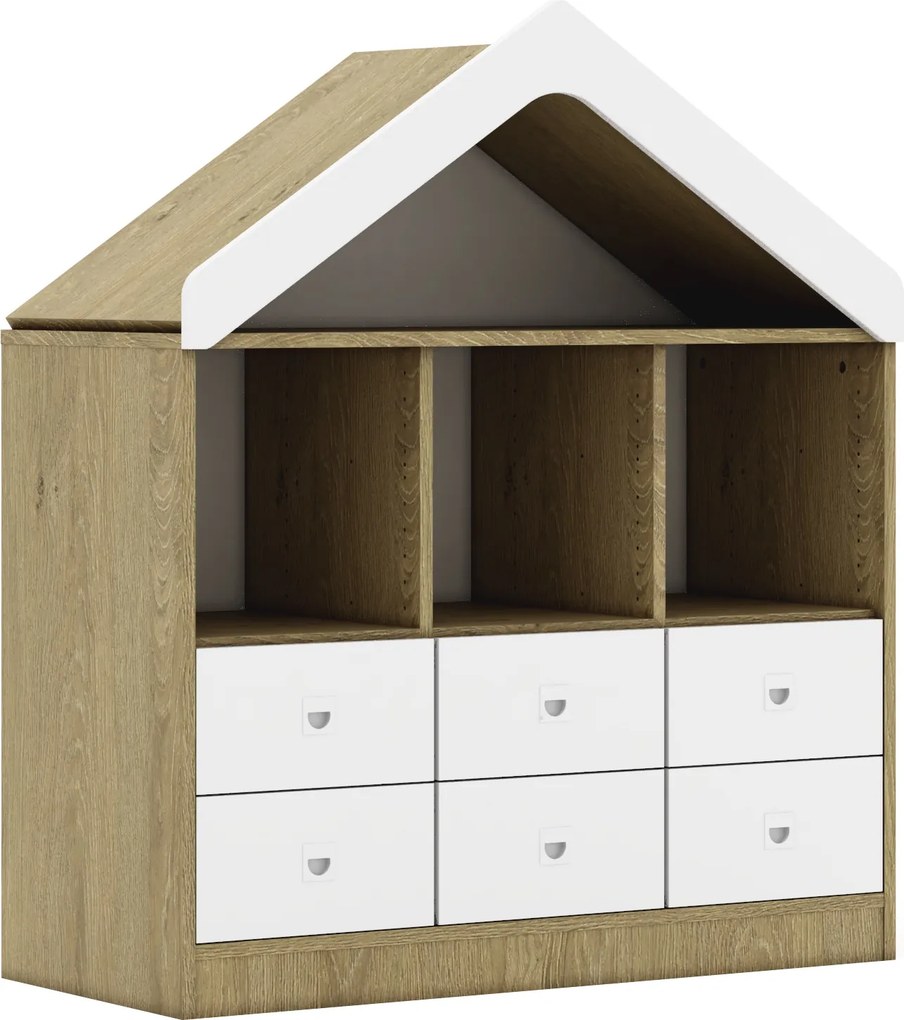 Regał szkolny domek Blox BASE 110 index 2PP-3R-4SB-2SS-D