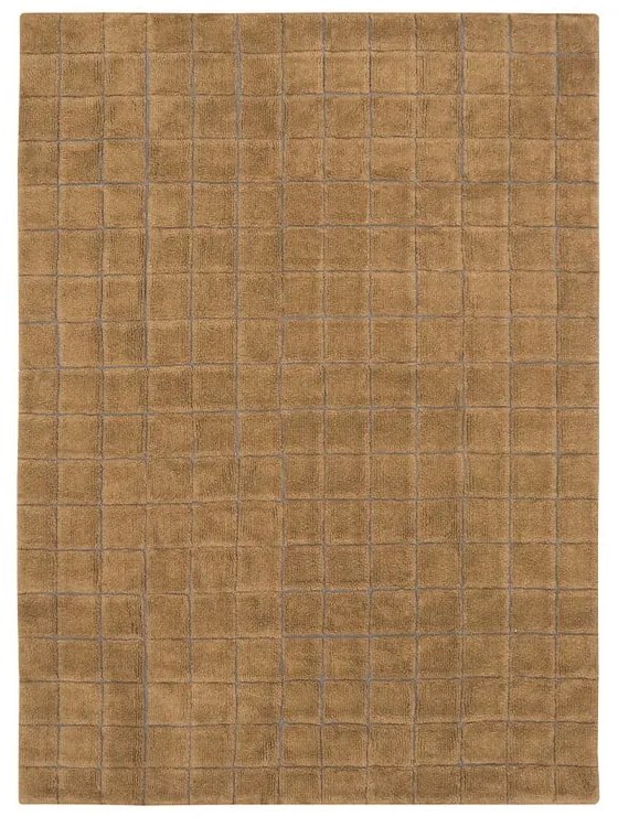 Wełniany dywan tkany ręcznie w kolorze ochry 170x240 cm Mosaic Ochre – Lorena Canals