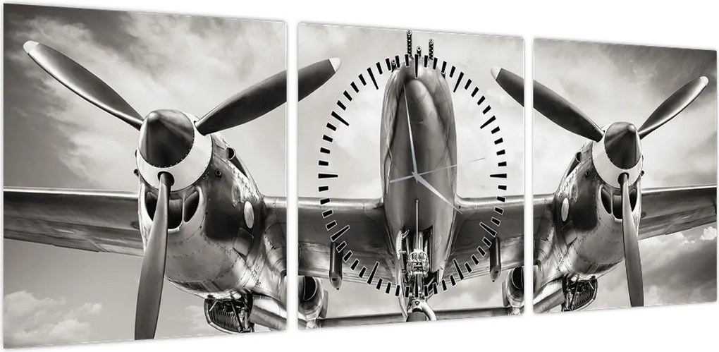 Obraz - Warbird (z zegarem) (90x30 cm)
