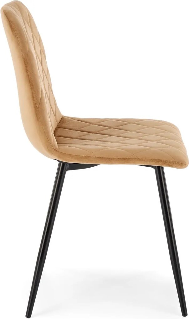 Pikowane krzesło do jadalni K525 Halmar z tkaniny velvetowej