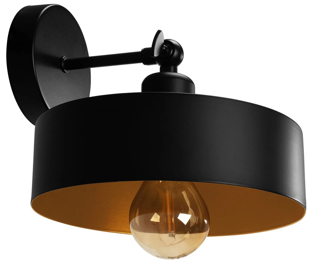 LAMPA ŚCIENNA KINKIET APP1332-1W BLACK GOLD