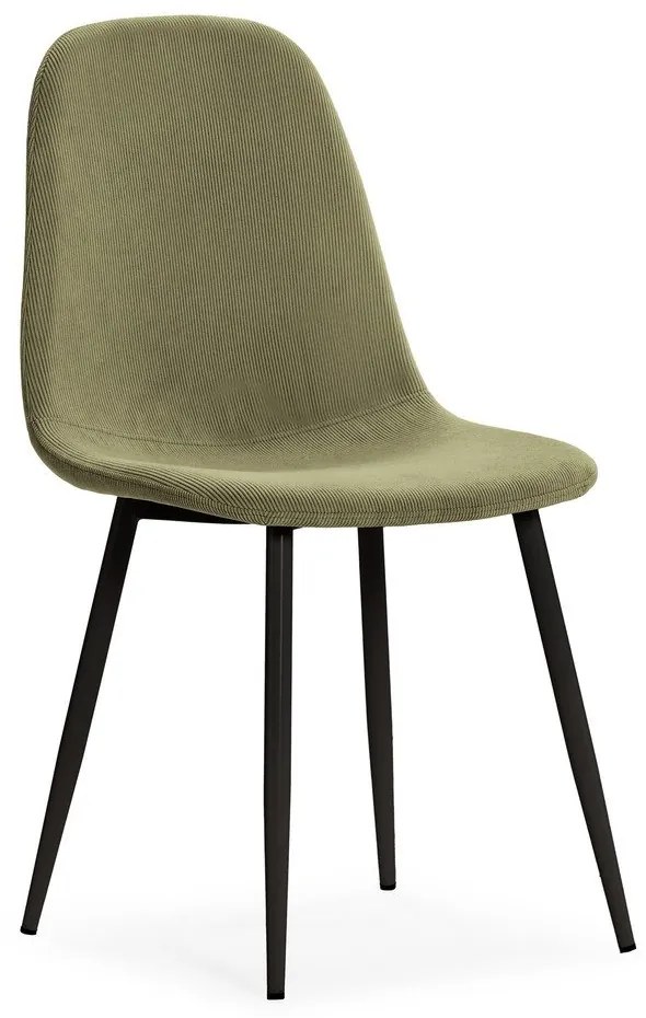 Zielone tapicerowane krzesła zestaw 4 szt. Minka – Marckeric