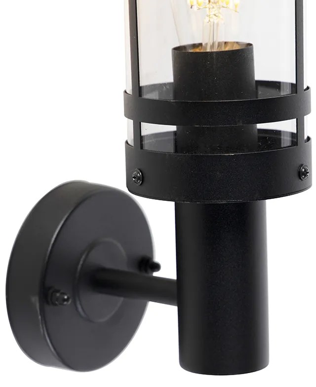 Zewnetrzna Nowoczesna lampa ścienna zewnętrzna czarna IP44 - Gleam Nowoczesny Oswietlenie zewnetrzne