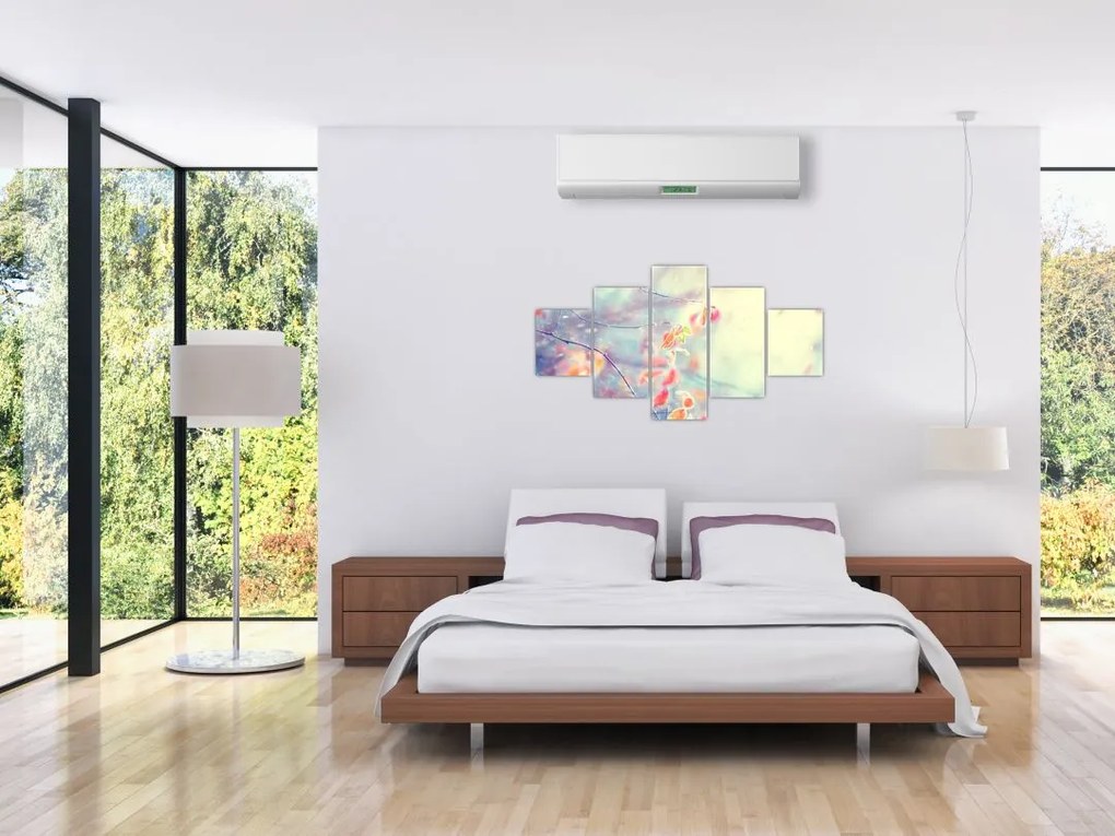 Obraz - Listki w lodzie (125x70 cm)
