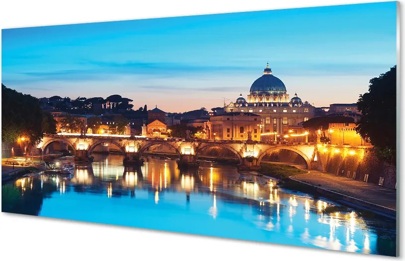 Panel nad Blat Kuchenny Zachód Słońca nad Tybrem