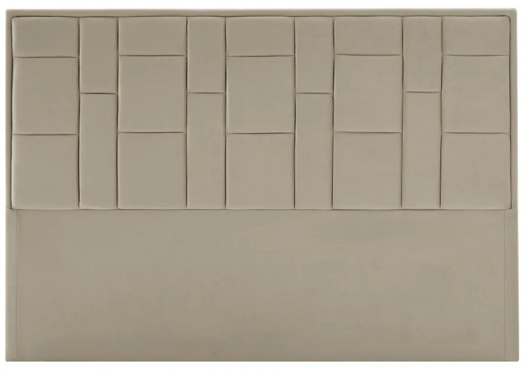 Zagłówek do łóżka 160 cm - Welur - Taupe - HERMINE