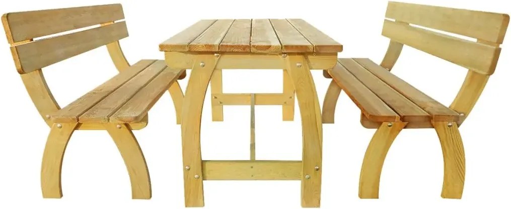 Zestaw drewnianych mebli ogrodowych E2-F35