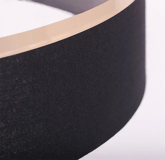 Czarno-złota potrójna lampa wisząca abażurowa - A538 R6-E24