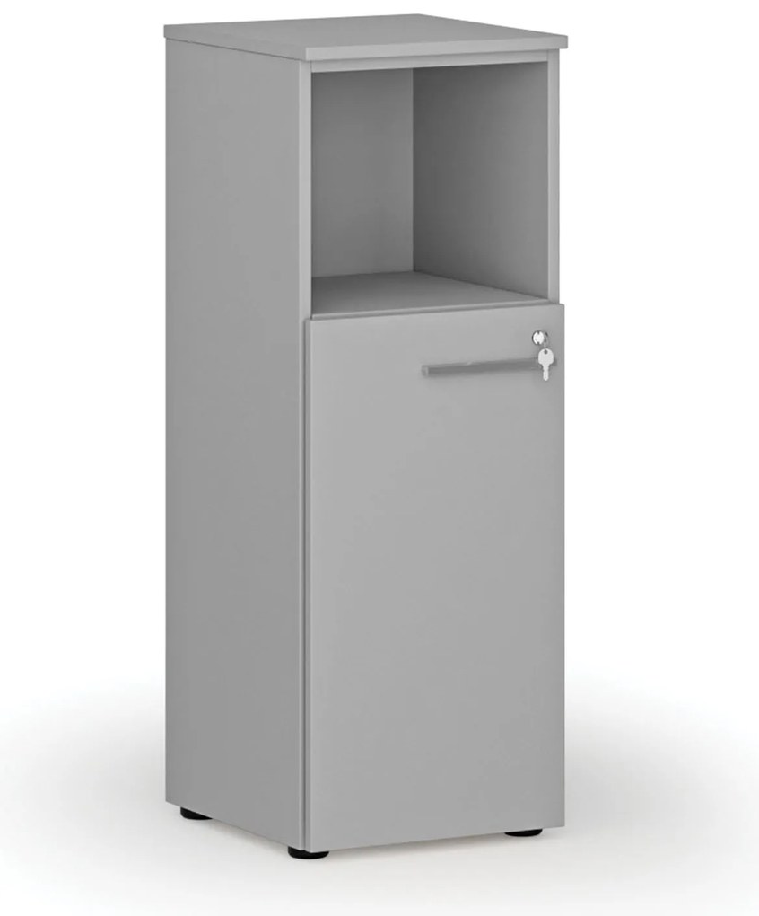 Szafa biurowa kombinowana PRIMO GRAY, 400 x 420 x 1087 mm, szary