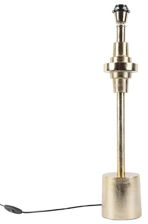 Lampa stołowa w stylu art deco złota bez klosza - Diverso ArtDeco Oswietlenie wewnetrzne