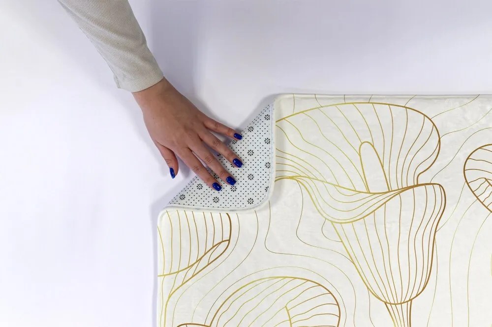 Dywanik łazienkowy Dywanik łazienkowy Linie Kwiaty