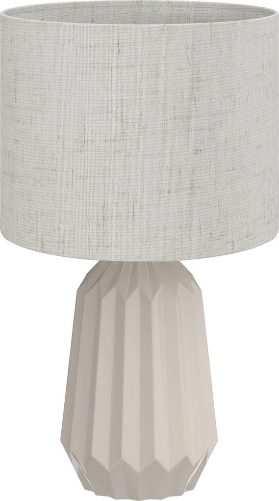 HOMCOM Lampa stołowa, oświetlenie stołowe, lampa nocna z lnianym abażurem, przełącznik kołyskowy, lampa biurkowa, 22 x 22 x 39 cm, beżowy | Aosom PL