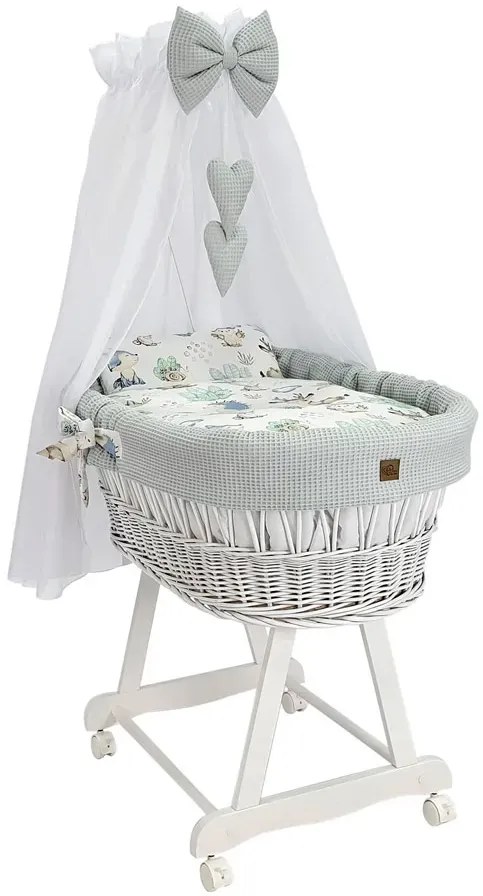 Szary zestaw kosz z baldachimem D6-C60