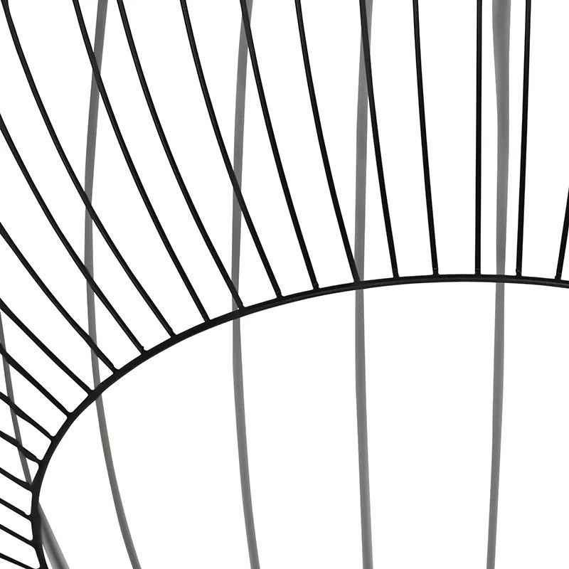 Designerska lampa wisząca okrągła czarna 70 cm - Dos