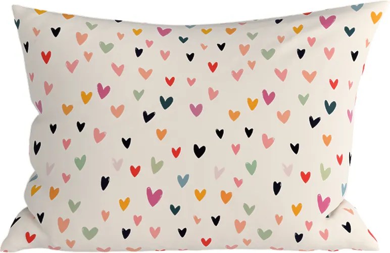 Bawełniana poszewka na poduszkę DOTHEARTS POLY 50x70 cm, kremowy