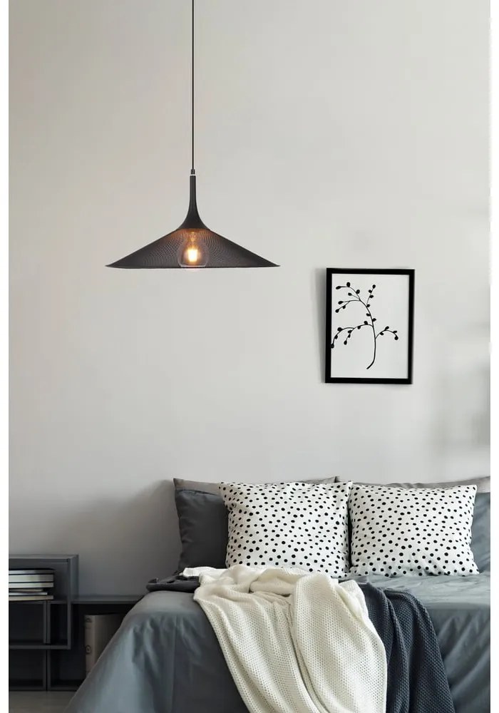 Lampa wisząca z tekstylnym kloszem ø 50 cm Kiruna – Candellux Lighting