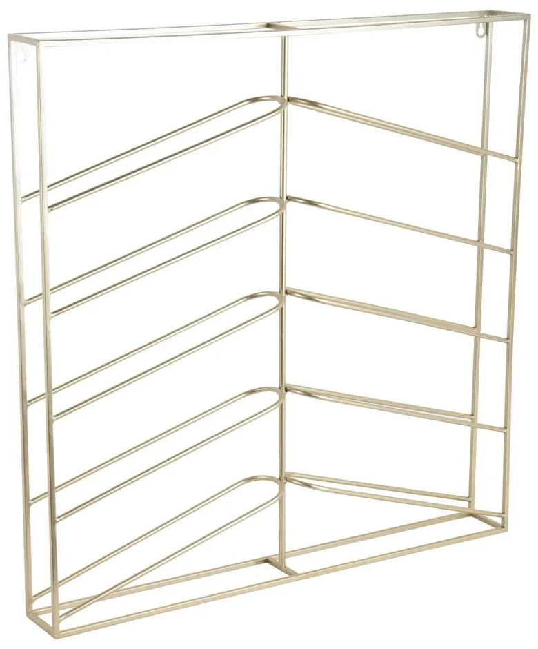 Wiszący metalowy regał na wino w kolorze złota liczba butelek 10 67x66x7,5 cm Cuadro – PT LIVING