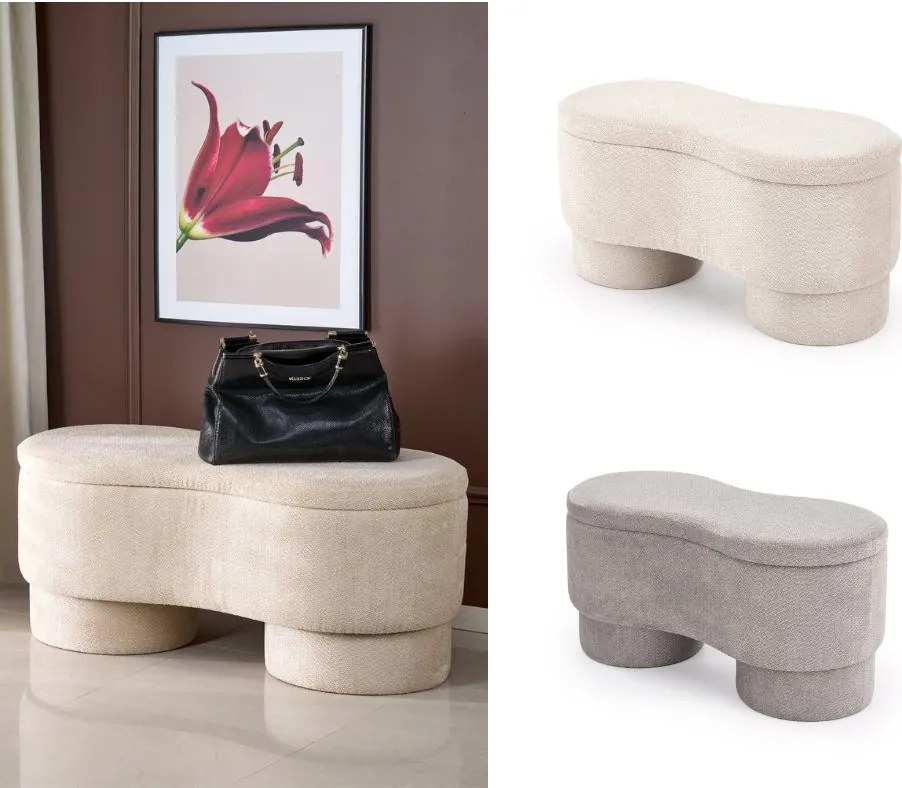 2-osobowa pufa z pojemnikiem Viva Halmar