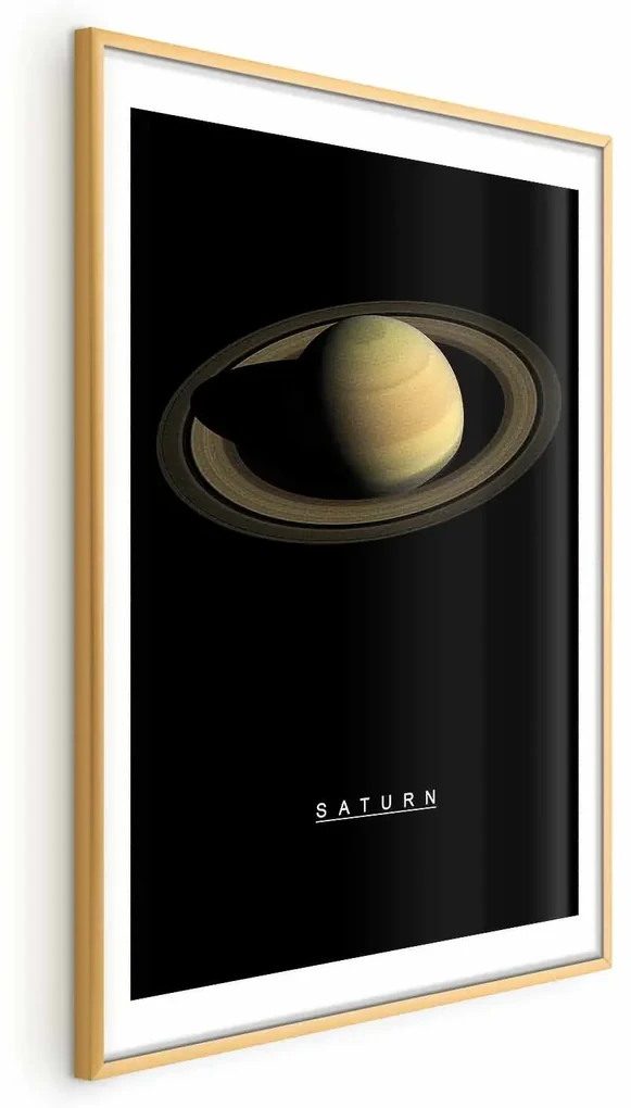 Plakat Saturn 40x60 cm z ramą złotą z marginesem ARTGEIST B