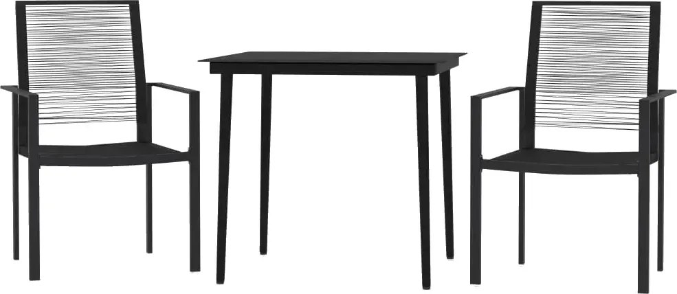 Czarny elegancki zestaw mebli ogrodowych F4-W16