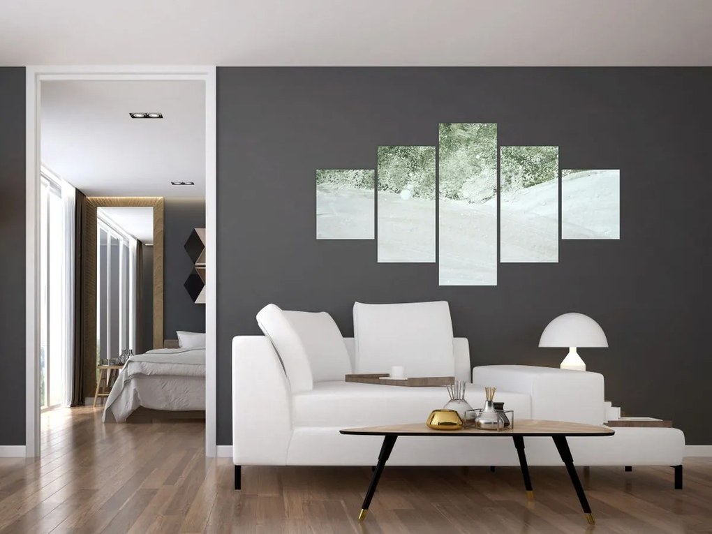 Obraz - Abstrakcja pędzle (125x70 cm)