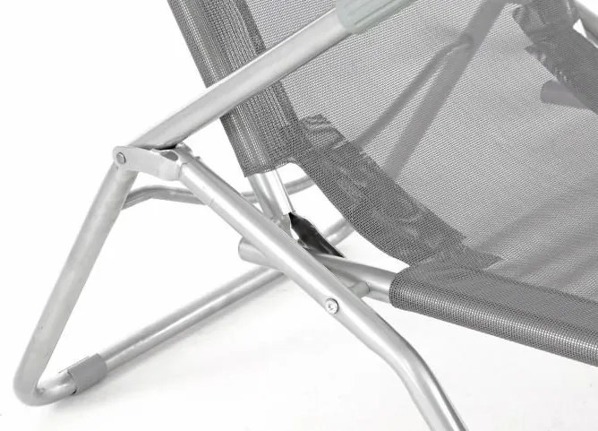 Regulowany leżak ogrodowy - szare