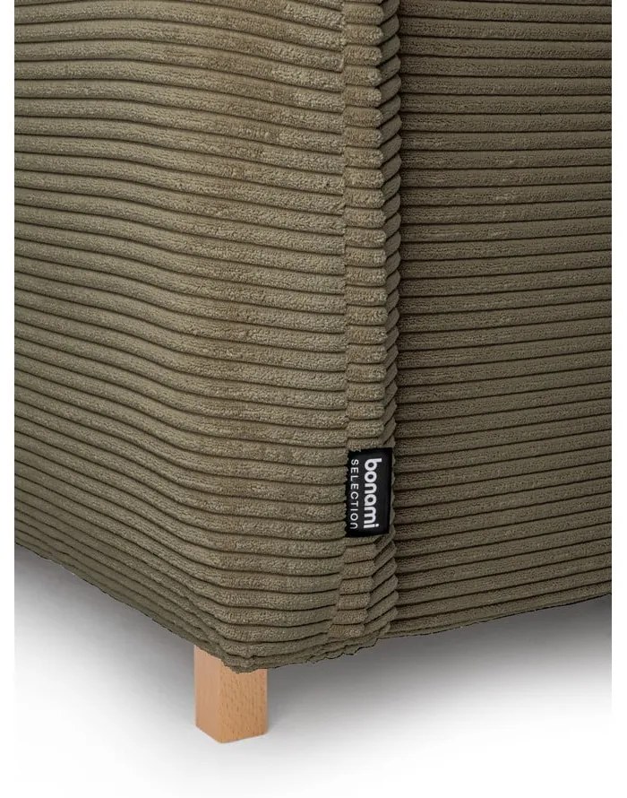 Zielony sztruksowy rozkładany narożnik (strona zmienna) Tori – Bonami Selection