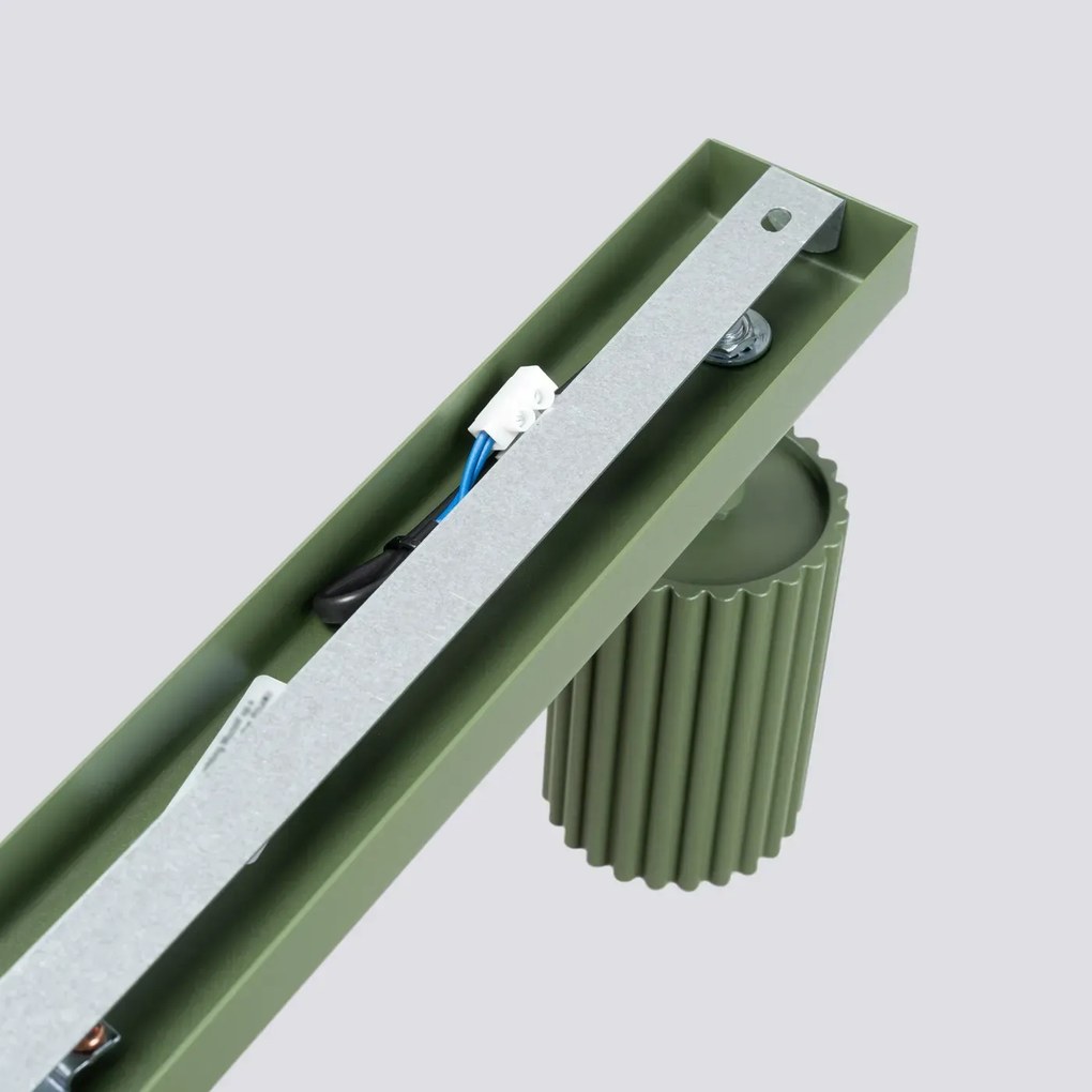 Listwa oświetleniowa 4-punktowa KARBON 4L zielona oliwkowa ryflowana SOLLUX  LIGHTING