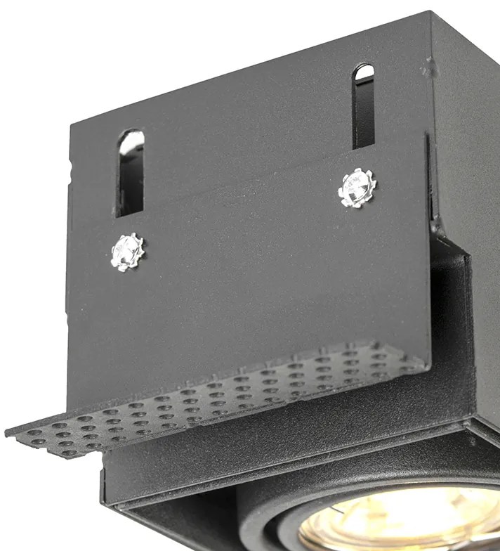 Inteligentny reflektor wnękowy czarny w komplecie z 2 żarówkami WiFi GU10 Trimless - Oneon 2 Nowoczesny Oswietlenie wewnetrzne