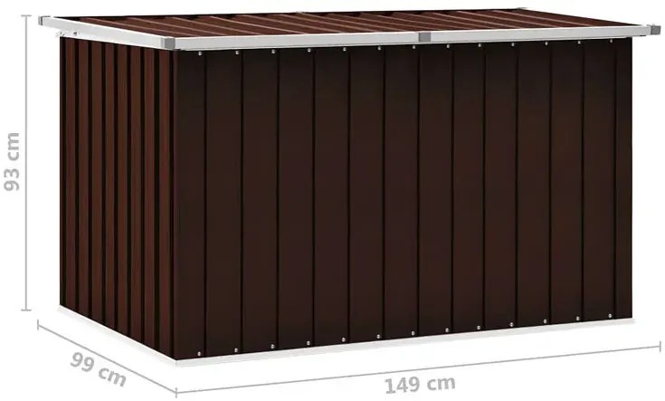 Brązowa otwierana skrzynia ogrodowa A3-P68