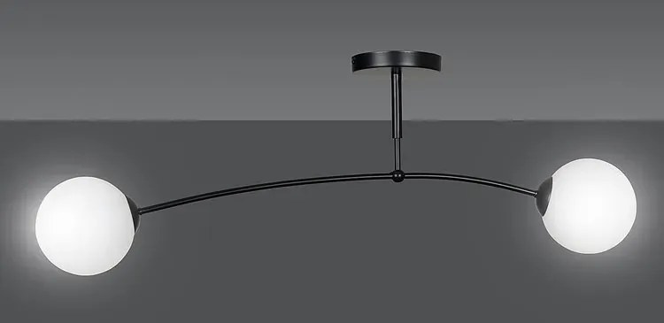 Czarna lampa sufitowa z kloszami D070 Z6-K69