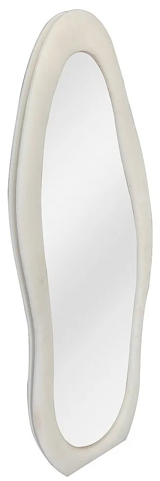 Lustro welurowe - szer. 60 x wys. 160 - Kremowe - LAVINA