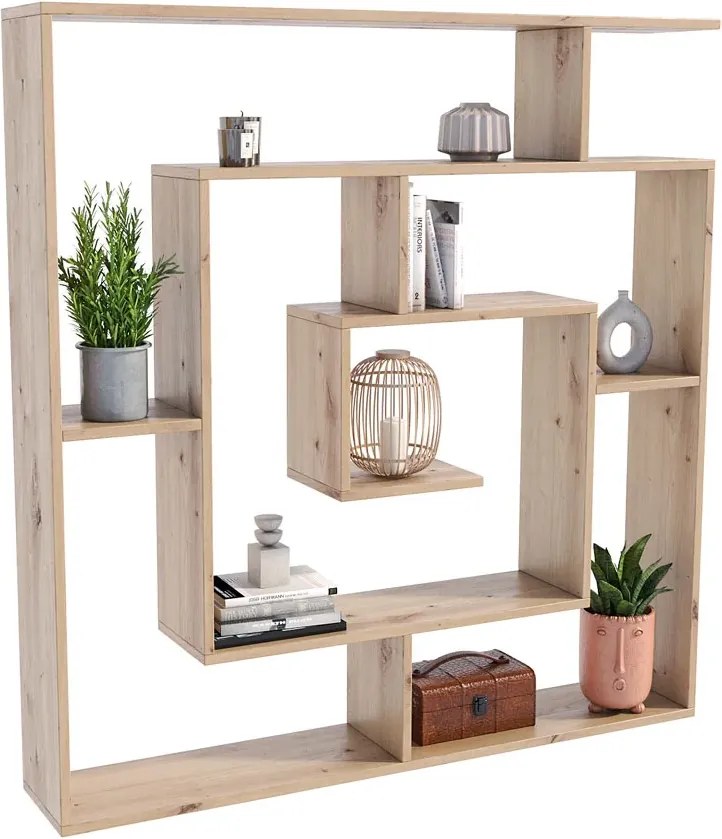 Wielopoziomowy Regał Nowoczesny Dąb Artisan 60 Cm W7-T18