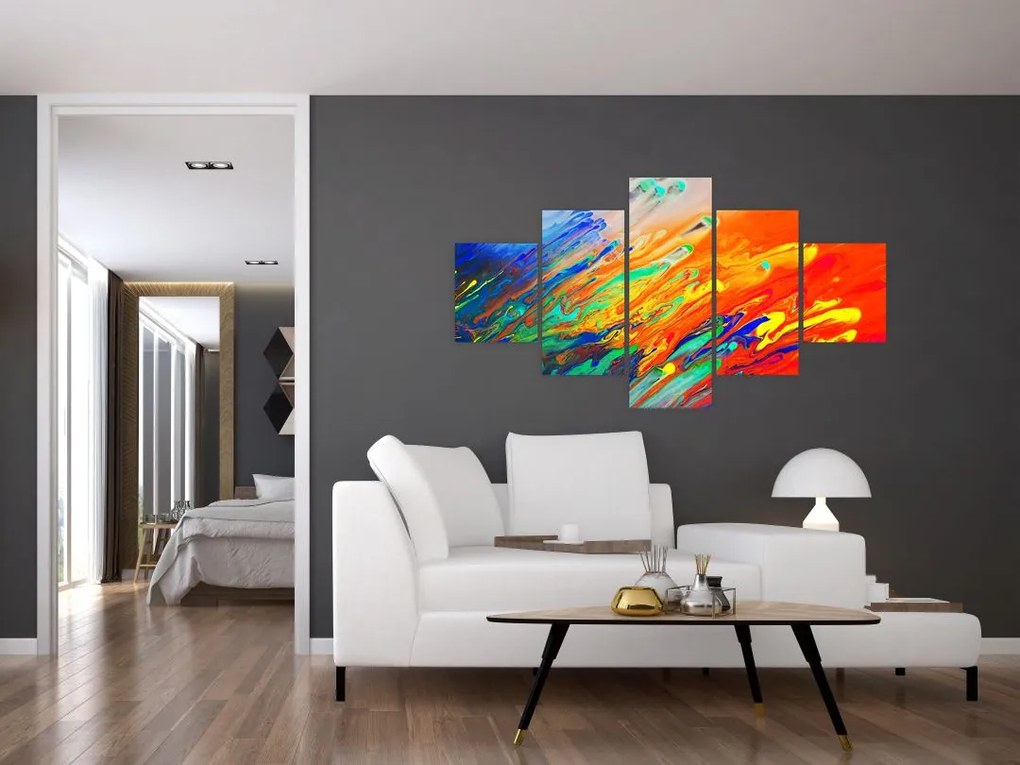 Obraz - Kolorowa abstrakcja (125x70 cm)