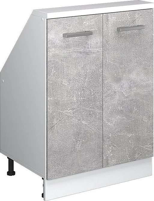 Szafka kuchenna na dach skośny beton 60x46x81.6 r-line