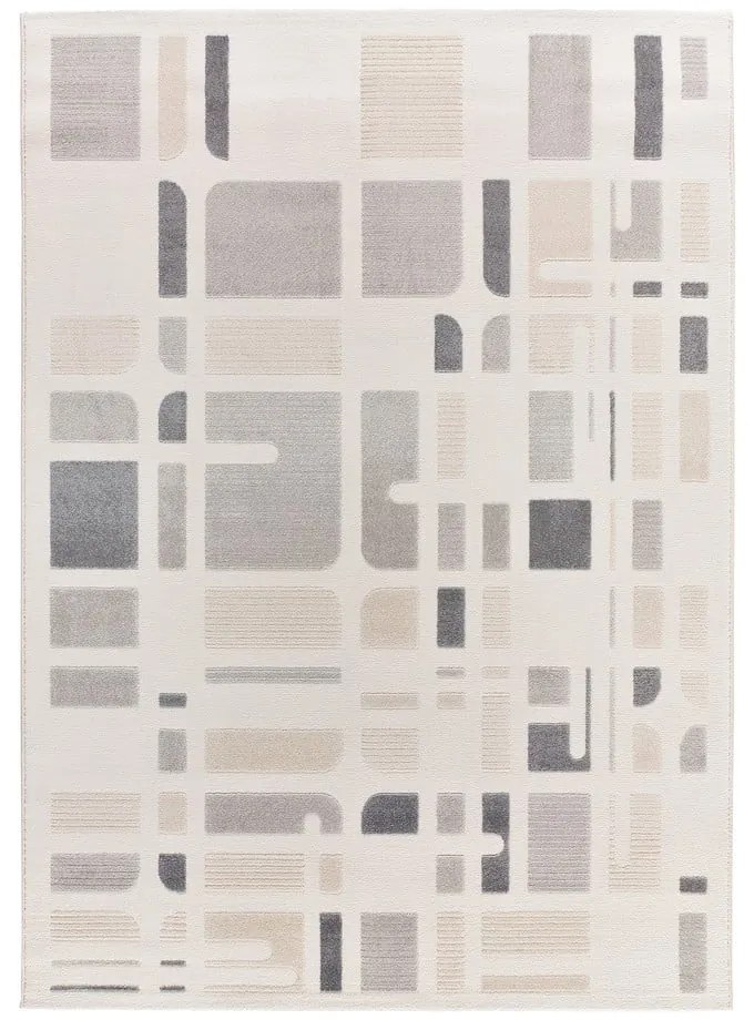 Jasnoszaro-kremowy dywan 200x290 cm Flora – Universal