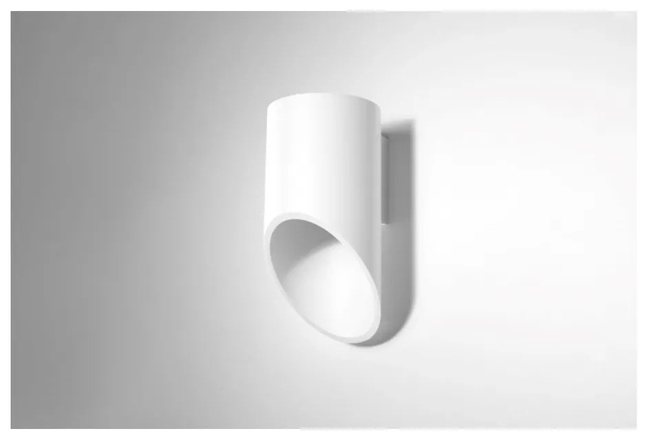 Biały kinkiet Nice Lamps Nixon, długość 20 cm