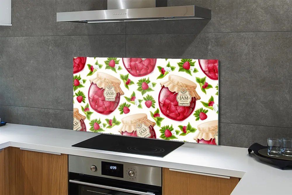 Panel szklany do Kuchni Domowe Powidła Malinowe