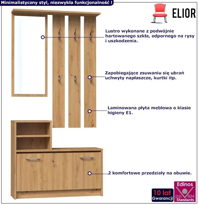 Komplet Mebli Do Przedpokoju Z Lustrem W3-N13