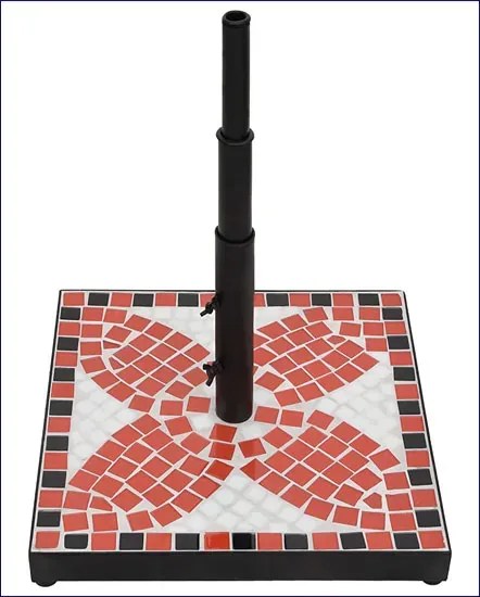 Ceramiczna podstawa do parasola terakota + biały - Hatori